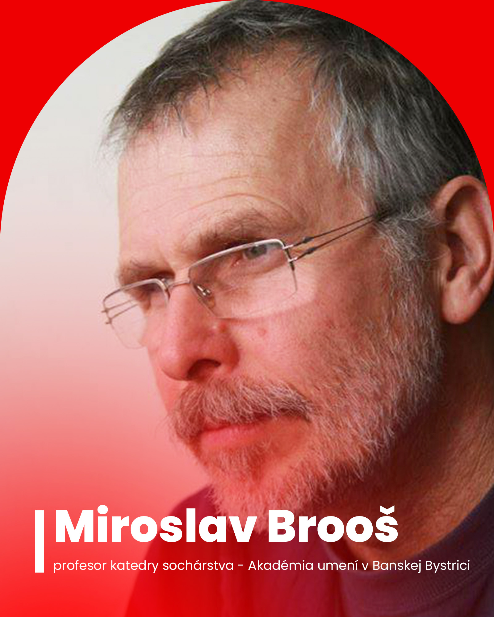 MIroslav Brooš - profesor katedry sochárstva na Akadémii umení v Banskej Bystrici