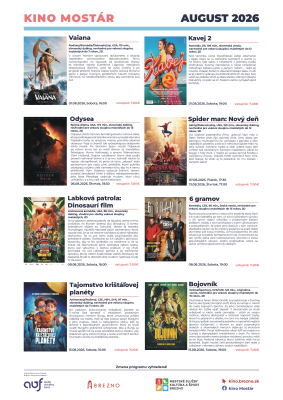 Kino Mostár august 2026 