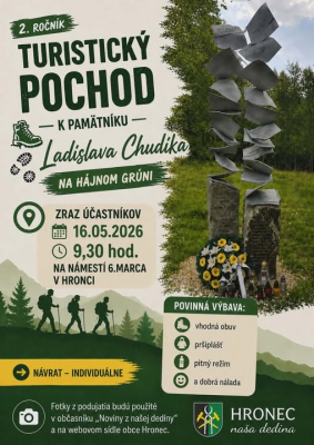 Turistický pochod k pamätníku Ladislava Chudíka 